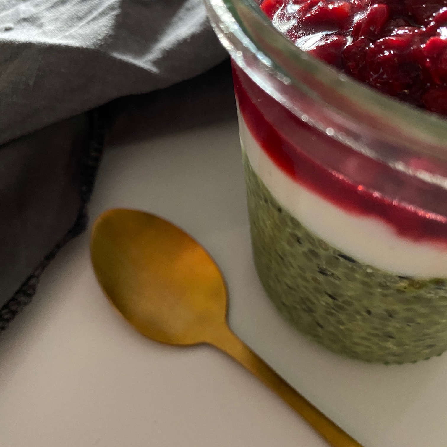 Matcha chia pudding