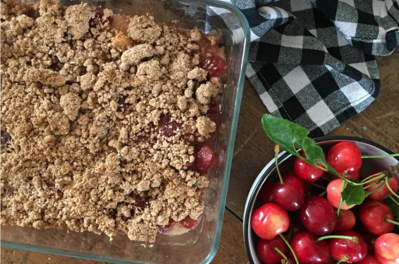 Crumble pommes / cerises